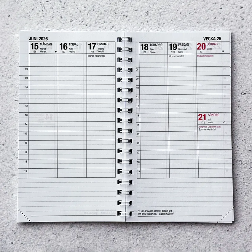 MEMO Tim - Calendar refill
